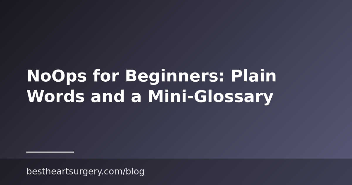 NoOps for Beginners: Plain Words and a Mini-Glossary